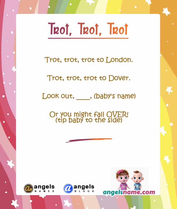 Trot, trot, trot to London Lyrics in Text Format