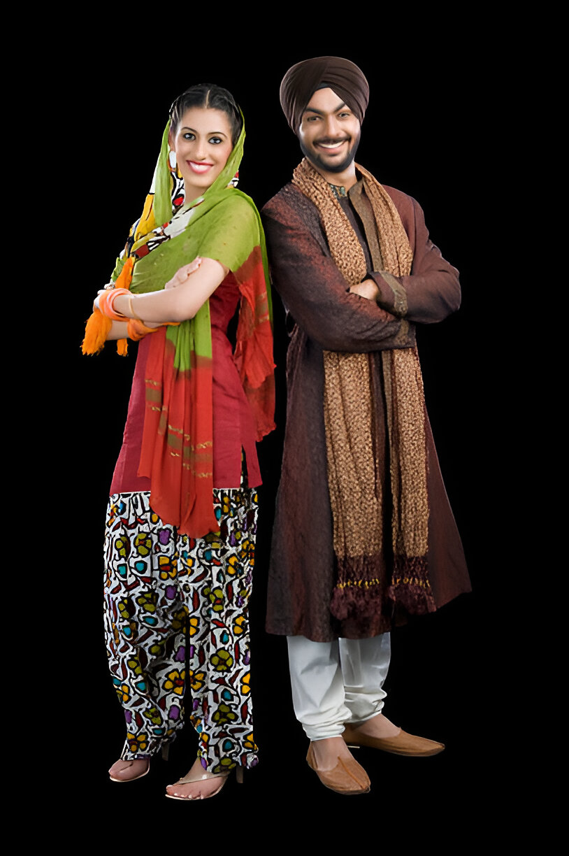 Sikh men wear a turban, while Sikh women may choose between wearing a turban or a headscarf