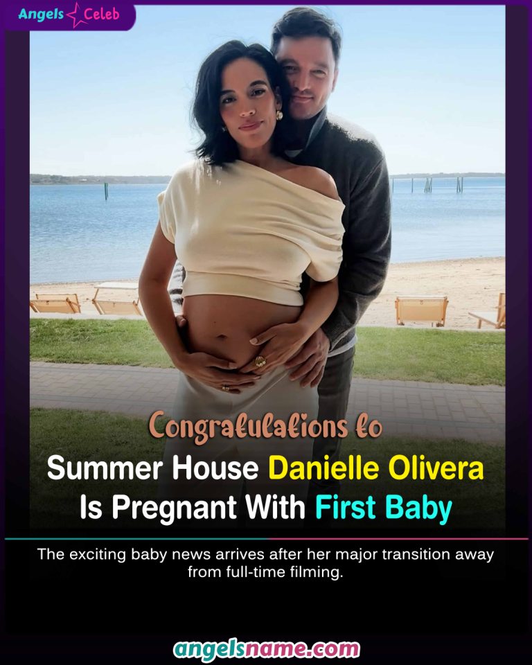 Danielle Olivera and boyfriend Eoin Heavey cradling her baby bump